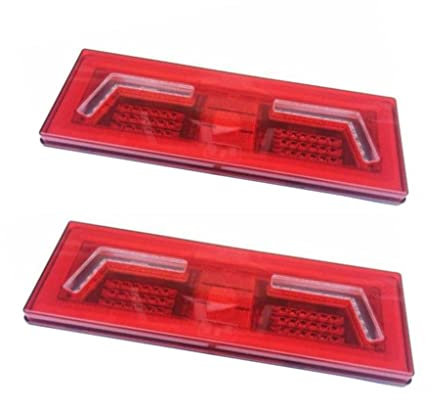 MelTruck® 2x LED Rückleuchte 12V 24V 5 Funktionen LKW Traktor Bagger Schlepper Neon Effekt