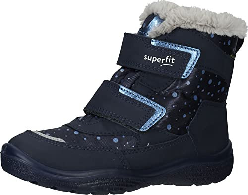 Superfit Mädchen Crystal Warm Gefütterte Gore-tex Schneestiefel, Blau Hellgrau 8000, 30 EU