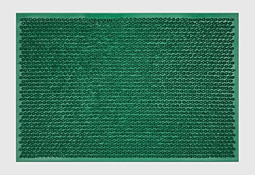 IlGruppone Zerbino in Gomma 40 x 60 Cm Ingresso Antiscivolo Tappeto AsciugaPassi Facile da Pulire Antibatterico e Resistente Rettangolare Tappetino 2 Colori - Verde