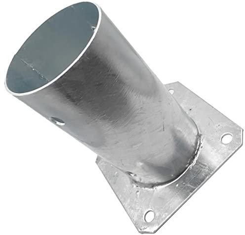 Round Fence Post Bolt Down Circular Bracket Heavy Duty Hot-Dip Galvanised Foot Base Support Pergola Size:Diameter: 80mm Height: 150mm (6) (3inch)