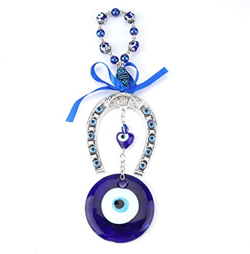 Azul Turco Amuleto de la Buena Suerte Decoraci¨®n del Hogar Protector Colgante para Pared y Bolsos Accesorios Bendici¨®n Musulmana