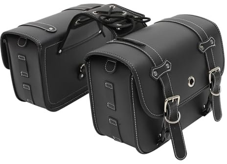 ifundom Motorrad Seitentasche Leder Satteltasche Mit Hängebeutel Seitentaschen Für Motorradtransport Von Kleinen Gegenständen