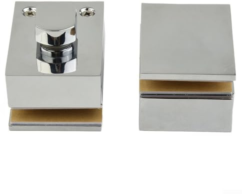 Loquet de porte en verre épais, serrure de porte en verre de salle de bain en alliage de zinc, double serrure de porte en verre, ouverture libre sur panneau de verre salle de douche