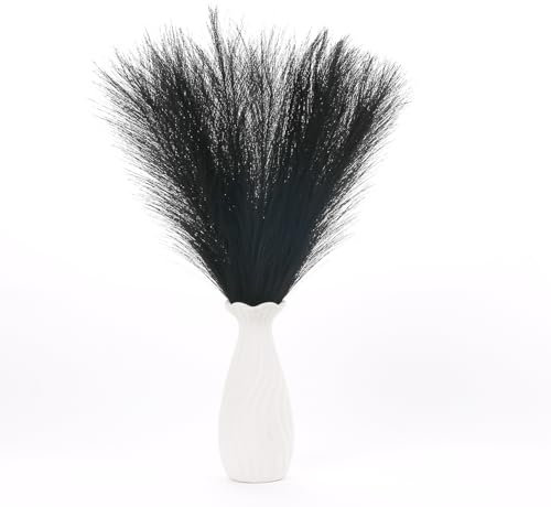 Uxney Hierba de la Pampa,Hierba de la Pampa Artificial 55cm - Decoración con Flores secas para hogar (Negro,20 Unidades)