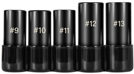gokeshfly 71670 Large Tap Socket Set 5pcs, Tap Sockets Fit for 5/8, 11/16, 3/4, 7/8 and 1 with 1/2 Drive