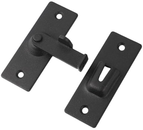 Homoyoyo Verrou De Porte De Grange Noir à Degrés Pour Meuble Loquet De Porte Pêne Dormant