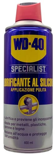 Specialist LUBRIFICANTE AL SILICONE, Applicazione Pulita. Previene Gli Inceppamenti, Per Metalli, Plastica, Gomma e Legno, Resistente All'Acqua e Protegge Dall'Umidità 400ml