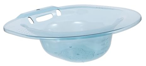 HIAKDOFT Sitzbad Basin für Schwangere und Senioren Praktische Toiletten Badewanne Strapazierfähigem Pet Rutschfest für Intimhygiene Geburt Einfach Anwendung Wasserblau