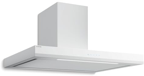 Klarstein Velaire Hotte Aspirante 90 cm - Hotte Murale, 595 m³/h, A++, Commandes Tactiles, LED, Filtre Charbon, Silencieuse, 3 Vitesses, Cuisine Moderne, Blanc