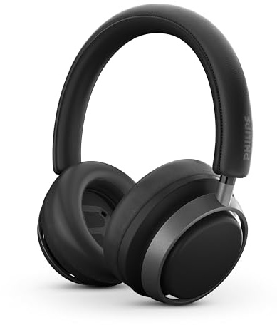 Philips Fidelio L4SE Noise Cancelling Over-Ear Wireless Bluetooth Kopfhörer - Hervorragende Gesprächsqualität, kompatibel mit Sprachassistenten und bis zu 50 Stunden Musikwiedergabezeit - Schwarz