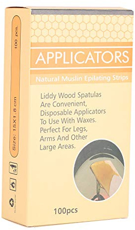 Applicatore spatola a bastoncino in legno in legno usa e getta per la depilazione dei capelli su braccia delle gambe grandi aree 100 pezzi