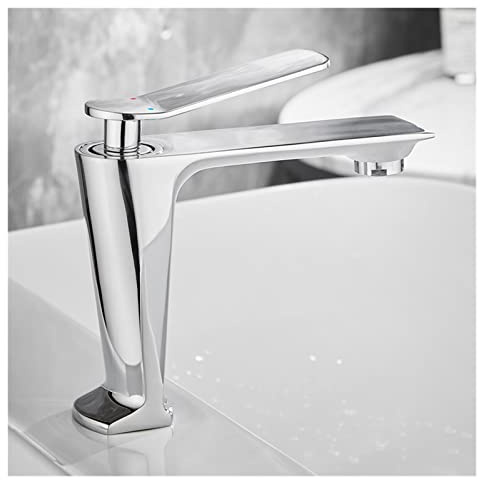 TTDGYYXW Black Gold Kitchen Faucet, Brass Hot & Cold Water Mixer Tap, Copper Basin Sink Faucet for Bathroom, Chrome Short, & Stylish Plumbing Fixture