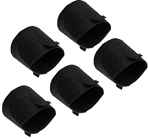Ejoyous Lot de 5 Sacs de Plantation en Tissu Non tissé, 3 Gallons, 25 X 22 Cm, avec Poignées, Drainage par Circulation de l'air, Réutilisables pour Pommes de Terre, Tomates, Fleurs, Jardinage (3