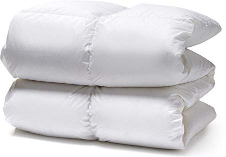 White Cloudz Daunendecke „Graz“ – 90% europäische Daunen | 140 × 220 cm – Ganzjahresdecke | Atmungsaktiv & hypoallergen | Nomite | Downpass