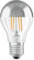 OSRAM Filament LED Lampe mit E27 Sockel, Warmweiss (2700K), 6,50W, Ersatz für 50W-Glühbirne, klar, LED Retrofit CLASSIC A Mirror, Birnenform Silber