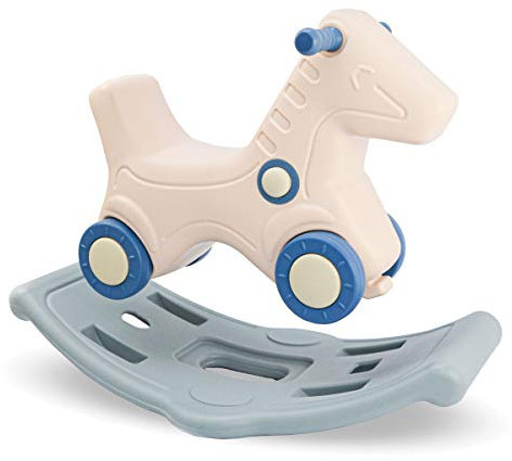 LittleTom 2-in-1 Schaukelpferd und Rutscher für Kinder ab 1 Jahr - Baby Schaukeltier Indoor Outdoor