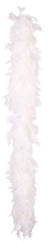 Acan Boa de plumas de color blanco para jóvenes y adultos, complemento para carnaval, halloween, fiestas, celebraciones. Longitud: 180 cm