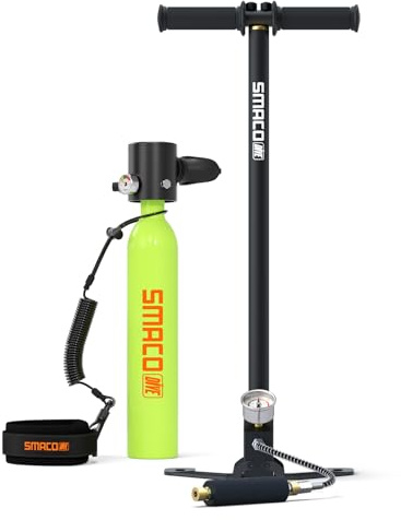 SMACO Tauchflasche 0.5L Mini Tauchflaschen für das Tauchen im Flachen Wasser Kleine Tauchflasche Support Unterwasseratmung für Tauchpraxis Oder Als Ersatzluftflasche