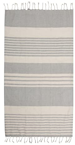 Sagaform Ella Hamam - Asciugamano in cotone, beige, 145 x 250 cm, 9 pezzi