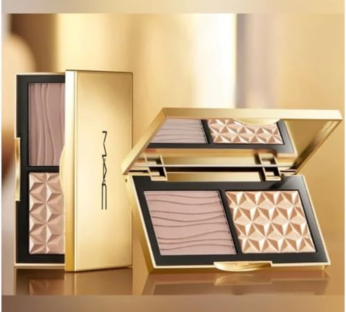 MAC M.A.C Sculpt & Glow Duo Palette di evidenziazione e contorno (0,12 Oz/3,5 G), Oro