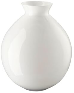 Silvana,White - Glass,Vase 33 cm