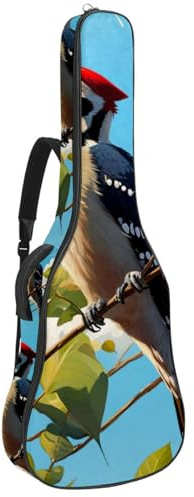 Tasche für Akustikgitarre, groß, schöne Gitarrenkoffer, passend für 101,6 cm / 104,6 cm / 106,7 cm, wasserdichte Gitarrentasche mit verbessertem Schutz, mehrere Taschen, Gitarren-Rucksack, niedlicher