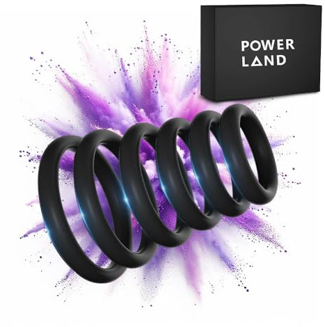 POWERNAD Cock Anelli Set 6 anelli pene per uomini Per Un'erezione più dura e più lunga Silicone Medico SM Bondage Set Giocattoli Del Sesso Per Uomini Coppie
