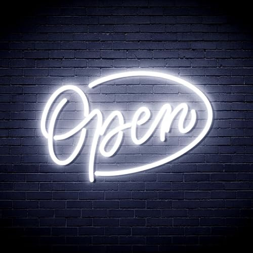 ADVPRO Open Sign Flex Silikon-LED-Neonschild – Weiß – st16s43-fnu0079-w