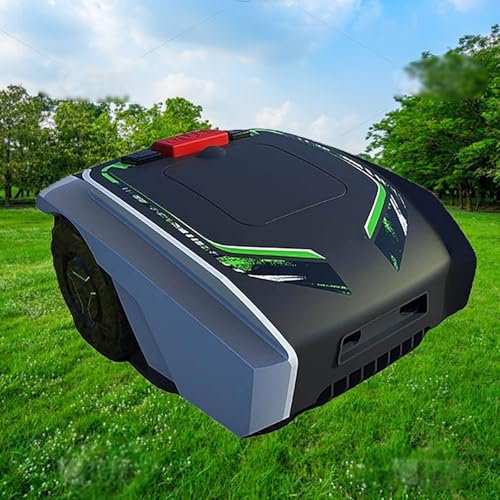ZIXIAOS Tondeuse à Gazon Robot Automotrice à Chargement Automatique, Largeur De Coupe De 19 Cm Et Hauteurs De Coupe De 20 à 55 Mm Tondeuse à Gazon Robot pour Pelouses Jusqu'à 1 500 M²