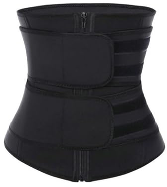 NARUPE Ceinture d'entraînement pour homme et femme - Contrôle du ventre - Ceinture amincissante - Sauna - Sudation - Sport - Fermeture éclair, Noir , XXL
