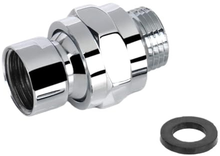 Connettore Doccia Giunto Sferico, Adattatore Girevole per Soffione Doccia, Giunto Sferico per Doccetta, per Collegare Soffioni Doccia e Tubi dell'acqua Color Argento