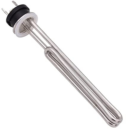DHVIJA 1.5 Tri-clamp Immersion Water Heater Electric Element With L6/30P Twist Lock Plug Fit For Brewing Heating 120V 1500W/1650w joyous(Heater only,120V-1500w)