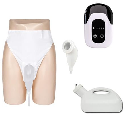 Urinoir électrique amélioré pour Femme avec Ceinture élastique réglable et Grande capacité de 2000 ML, Design Anti-Fuite, réutilisable, en Silicone Souple