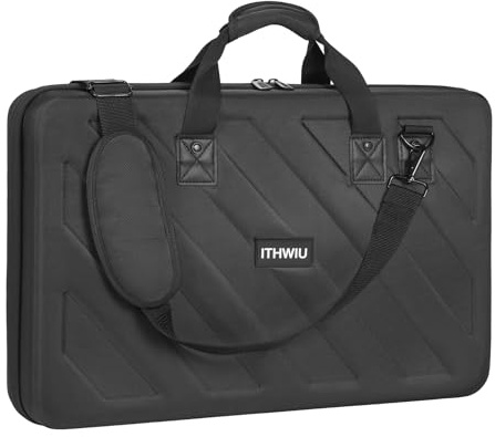 OUUTMEE DJ Hard Shell Carrying Bag, DJ Controller Case for Pioneer DDJ-REV1/SR/SR2/RR,Denon MC4000/Numark NVII Mixtrack Pro 3 NV Platinum,DDJ-FLX4/200/400,Numark Mixtrack Pro FX