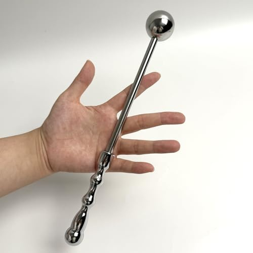 Plug Anal Bâton de massage Porté à la main forme boule en Métal 265Ø30mm | YILUQIFLY Dilatateur Butt masturbation Sex toy Confortable Débutant Avancé BDSM SUBS Massage Prostatique Homme Femme Couples