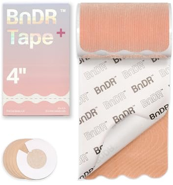 Nastro kinesiologico extra largo pretagliato con protezioni per i capezzoli, fascia di compressione toracica per uomo trans FTM – 10 × 25 cm, 20 pezzi