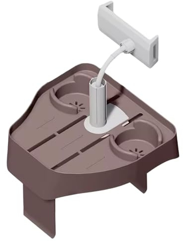 Adjustable Hot Tub Side Table with Phone & Cup Holder, Non-Slip Outdoor Spa Tray for Pools & Hot Tubs, Floating Waterproof Poolside Table for Drinks & Snacks