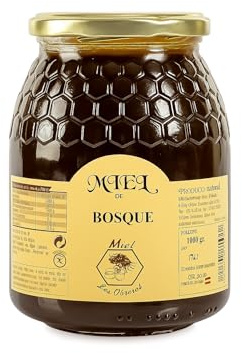 Miel de Forêt, pur miel d'abeille. 100% naturel. Produit artisanal issu de notre propre récolte. Saveur douce aux notes savoureuses. Miel délicieux, ambré foncé. 500 g