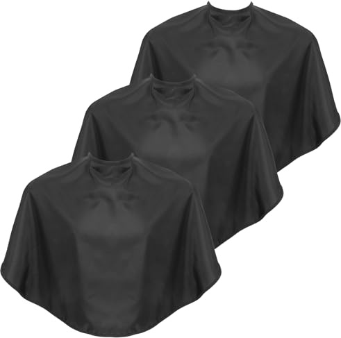 YBEATY 3 st vattentät skönhetssalong haklapp shortie makeover barberare haklapp salong smock färg cape styling schampo tvättkappa för kunder kamma ut skägg rakning frisör makeup artist hår