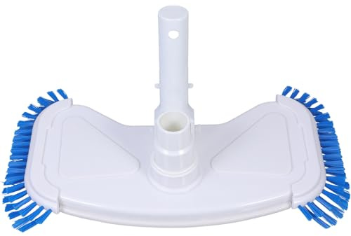 CIYODO Testa Aspirafango Piscina con Spazzole Laterali Bianche per Pulizia Angoli e Fondo Piscina Accessorio Rapido da Installare per Kit Pulizia Piscine