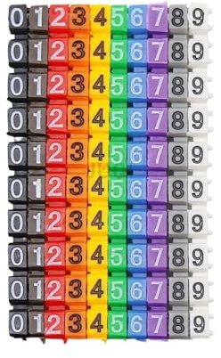 Lot de 150 marqueurs câbles à chiffres colorés M-0 0-9 0,75 mm²-1,5 mm²