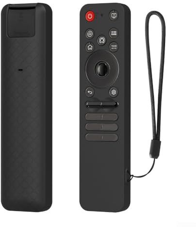 Funda de silicona a prueba de golpes para control remoto LG MR25GA con diseño ligero y textura antideslizante para evitar caídas y proporcionar protección (negro)