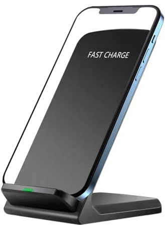 Caricatore Senza Fili Pieghevole - Scrivania per Telefono Wireless Veloce Da 15 W, Base Di Ricarica Portatile | Forchetta del Telefono Cellulare per La Scrivania di Viaggio Ofic