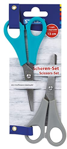 2 Bastelscheren / 1x spitz und 1x stumpf / Länge: 13 cm