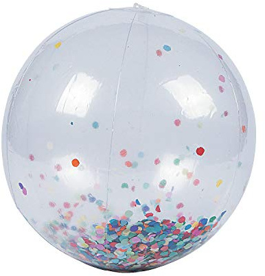 Fun Express Confetti Large Beach Ball - Toys - 6 Pieces