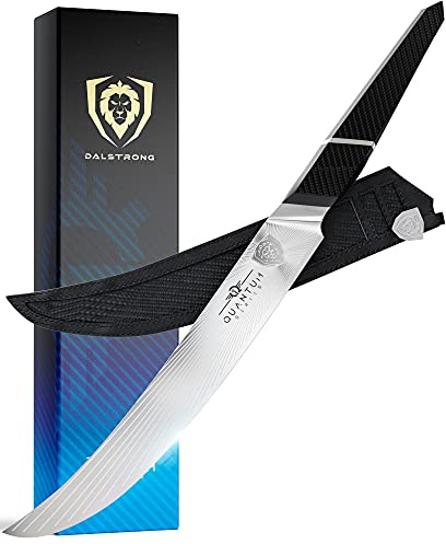 Dalstrong Butcher & Breaking Knife - 10 - Quantum 1 Series - American Forged BD1N-VX Hyper Steel - Carbon Fibre G10 Hybrid Handle - Leather Sheath