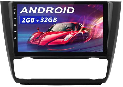 AWESAFE Android Radio mit Carplay/Android Auto Android für BMW 1er E81/E82/E87/E88 2004-2011 9 Zoll Bildschirm mit Navi Bluetooth WiFi FM RDS Radio