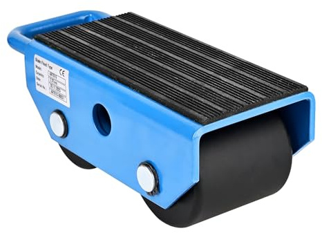 Amarite Fixed Machinery Skate for Moving Industrial Equipment, Heavy Duty 5500lbs/2.5t Capacity Machine Skates-Thicken Carbon Steel Construction,2 Nylon Roller & Rubber Surface Machinery Mover