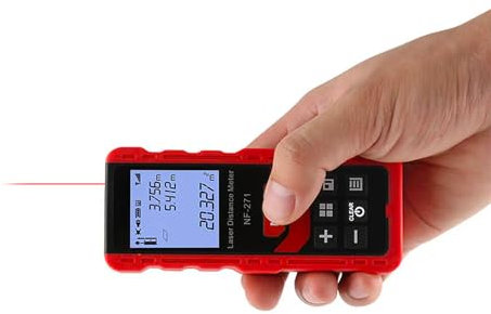 Avilia Professioneller Laser-Entfernungsmesser - Tragbarer Laser-Entfernungsmesser mit LCD-Bildschirm von 4 bis 50 m - Kontinuierliche Messung von Fläche und Volumen, mit Speicher 50 Messungen