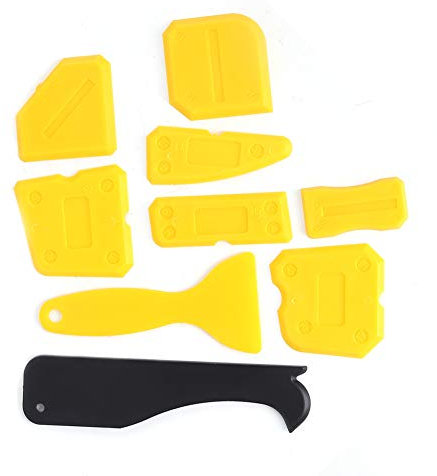 Kit d'outils de Calfeutrage 9 Pièces, Dissolvant de Mastic de Verre en Silicone, Dissolvant de Mastic, Dissolvant de Mastic de Verre en Silicone, Dissolvant de Mastic de Verre,
